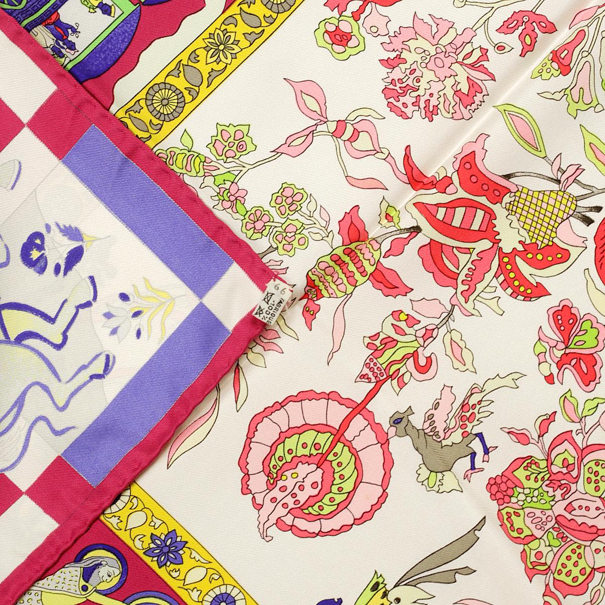 Hermes Scarf "Fantaisies Indiennes" by Loïc Dubigeon 90cm Silk | Carre Foulard