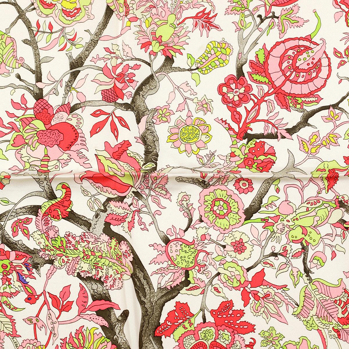 Hermes Scarf "Fantaisies Indiennes" by Loïc Dubigeon 90cm Silk | Carre Foulard