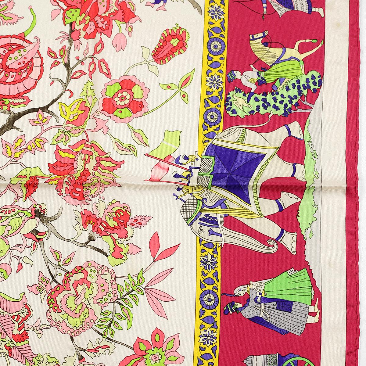 Hermes Scarf "Fantaisies Indiennes" by Loïc Dubigeon 90cm Silk | Carre Foulard