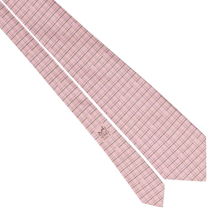 Hermes Men's Silk Tie Geometric Pattern 5201 | Necktie Cravate