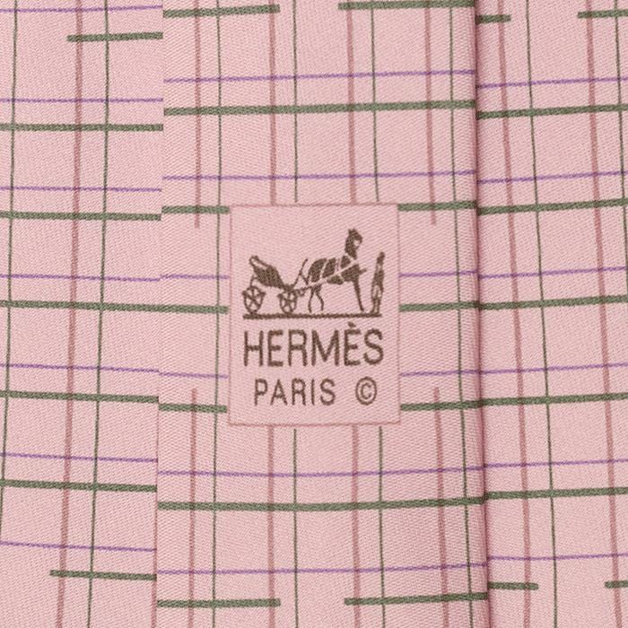 Hermes Men's Silk Tie Geometric Pattern 5201 | Necktie Cravate