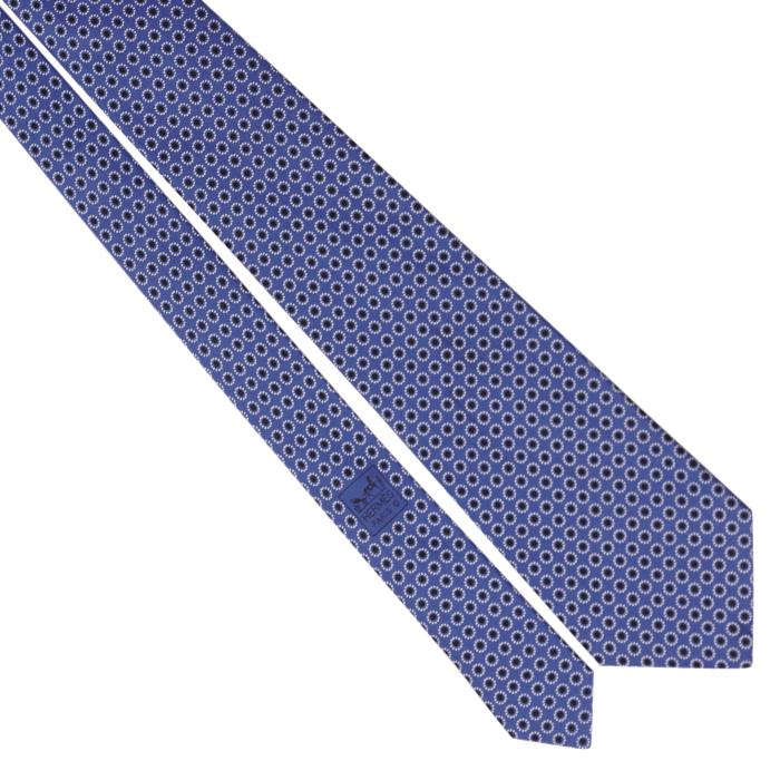 Hermes Men's Silk Tie Geometric Pattern 5357 | Necktie Cravate