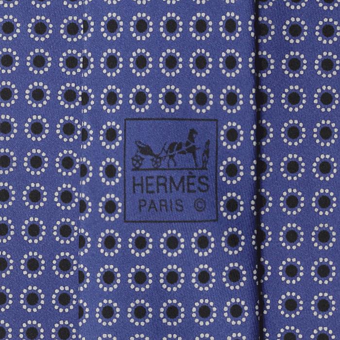 Hermes Men's Silk Tie Geometric Pattern 5357 | Necktie Cravate