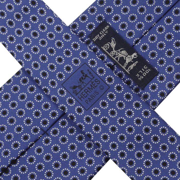 Hermes Men's Silk Tie Geometric Pattern 5357 | Necktie Cravate