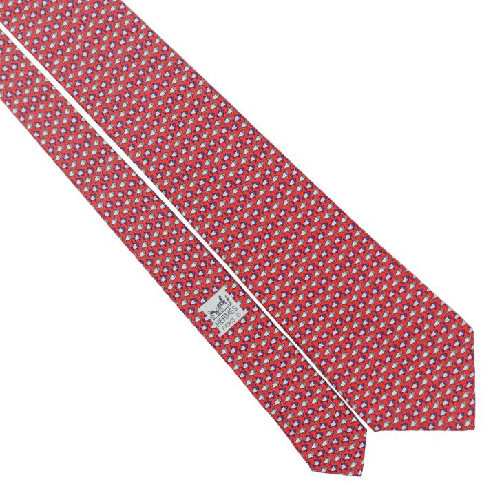 Hermes Men's Silk Tie Fish Pattern 7862 | Necktie Cravate