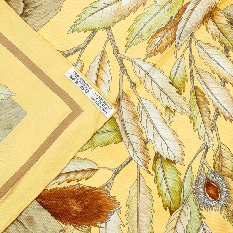Hermes Scarf "Casse Noisette" by Antoine De Jacquelot Vintage 90cm Silk