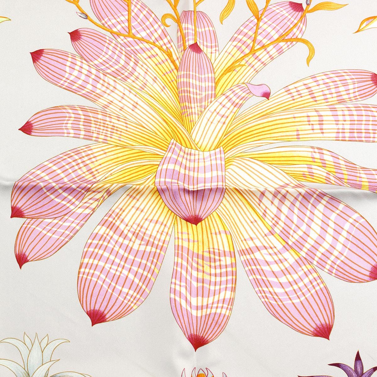 Hermes Scarf "Index Bromeliaceae" by Katie Scott 90cm Silk | Carre Foulard NWT