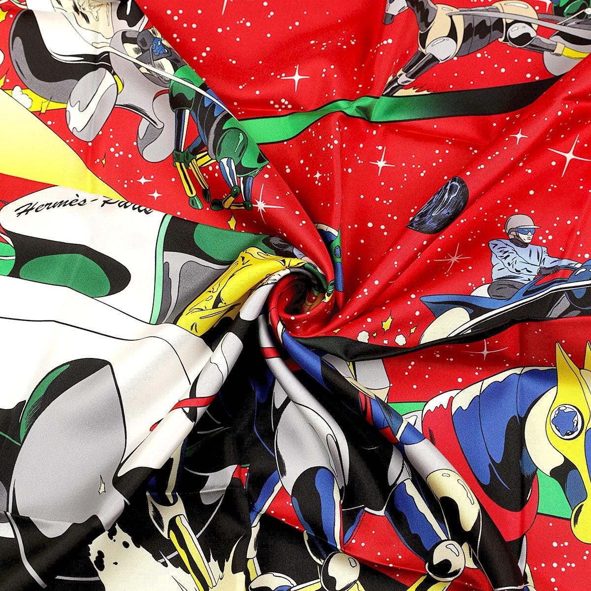 Hermes Scarf "Space Derby" by Ugo Bienvenu 90cm Silk | Carre Foulard