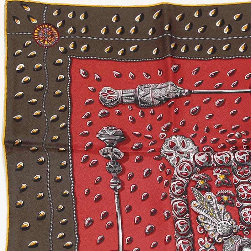 Hermes Scarf "Tresors Retrouves" by Annie Faivre 90cm Silk | Carre Foulard