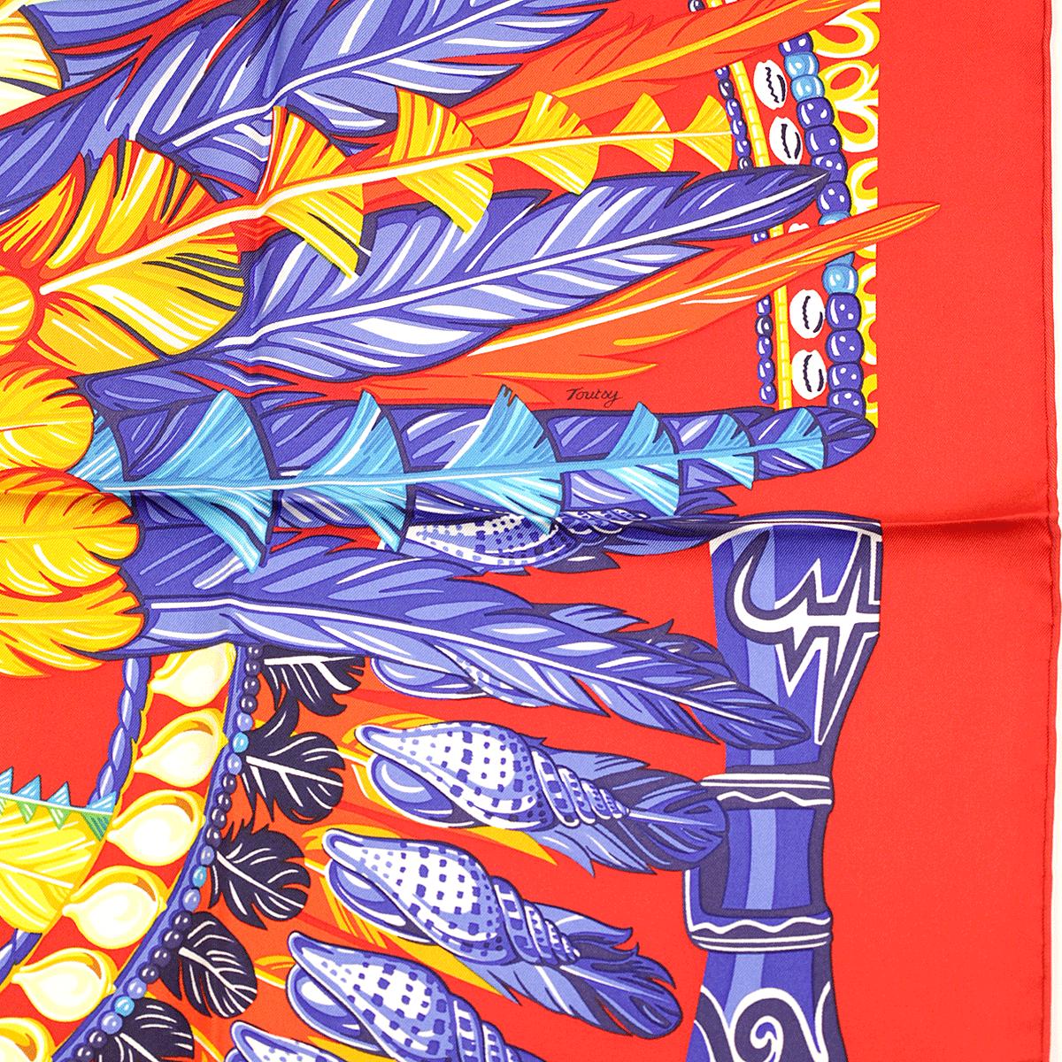 Hermes Scarf "Danse Pacifique" by Laurence Bourthoumieux 90cm Silk | Carre Foulard