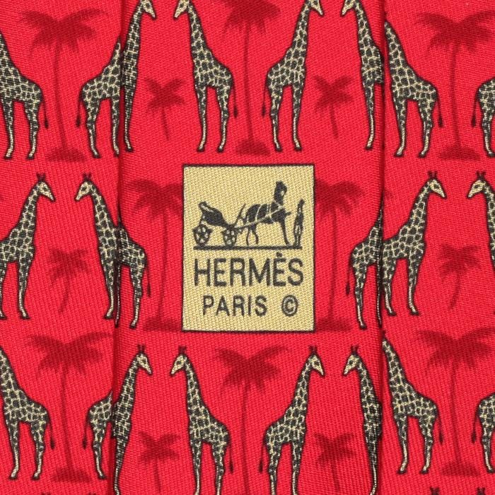 Hermes Men's Silk Tie Giraffes Pattern 7314 | Necktie Cravate