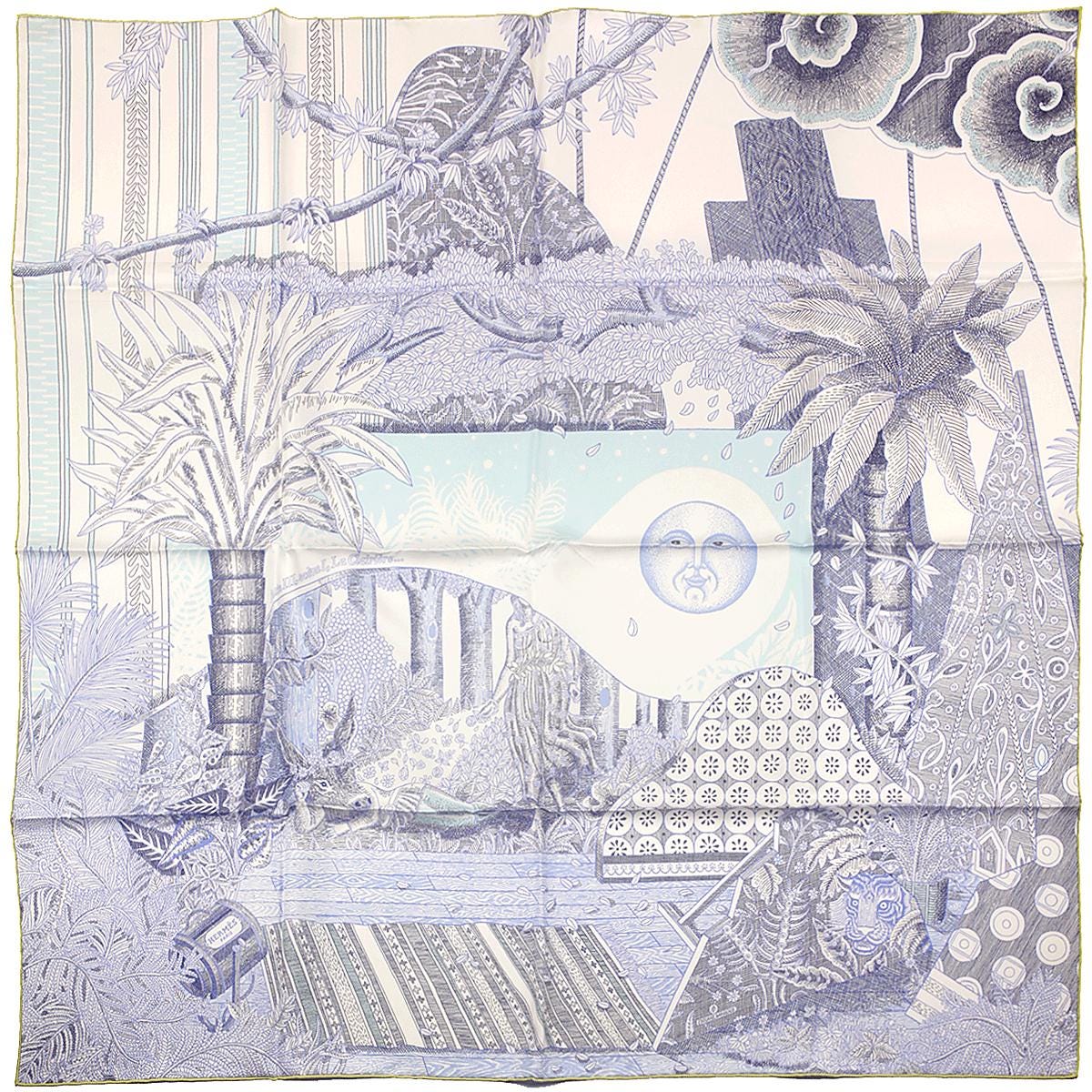 Hermes Scarf "Acte III, Scene I, La Clairiere" by Édouard Baribeaud 90cm Silk | Carre Foulard