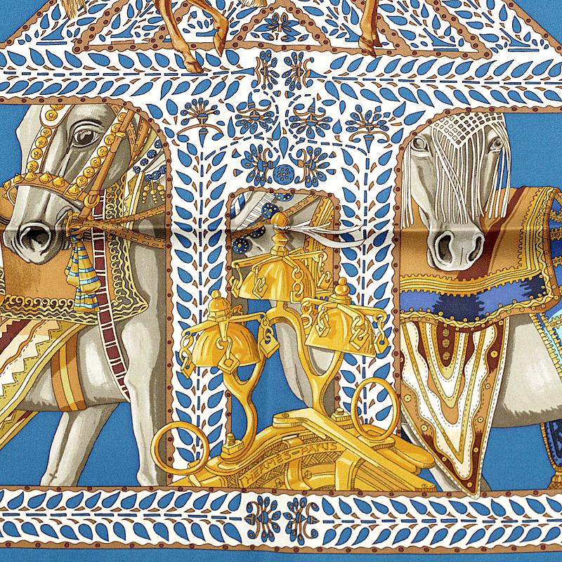 Hermes Scarf "Danse du Cheval Marwari" by Annie Faivre 90cm Silk | Carre Foulard