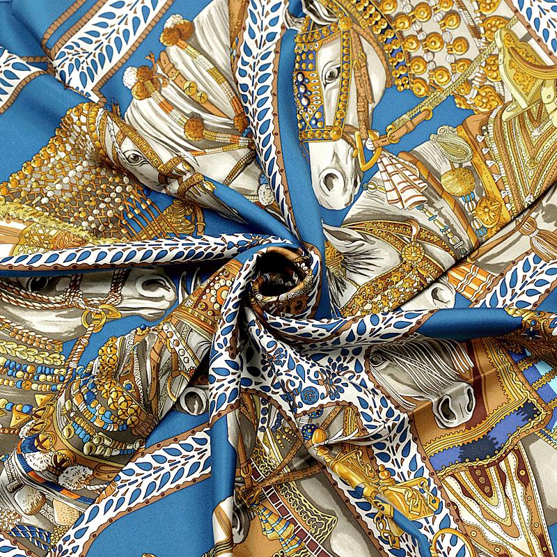 Hermes Scarf "Danse du Cheval Marwari" by Annie Faivre 90cm Silk | Carre Foulard