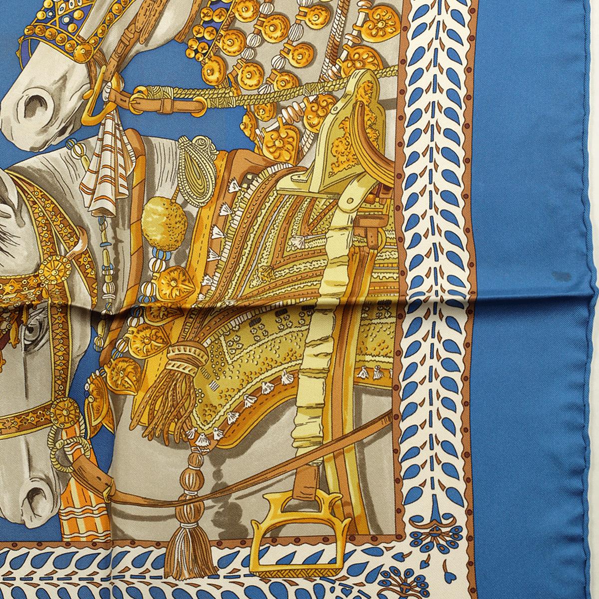 Hermes Scarf "Danse du Cheval Marwari" by Annie Faivre 90cm Silk | Carre Foulard