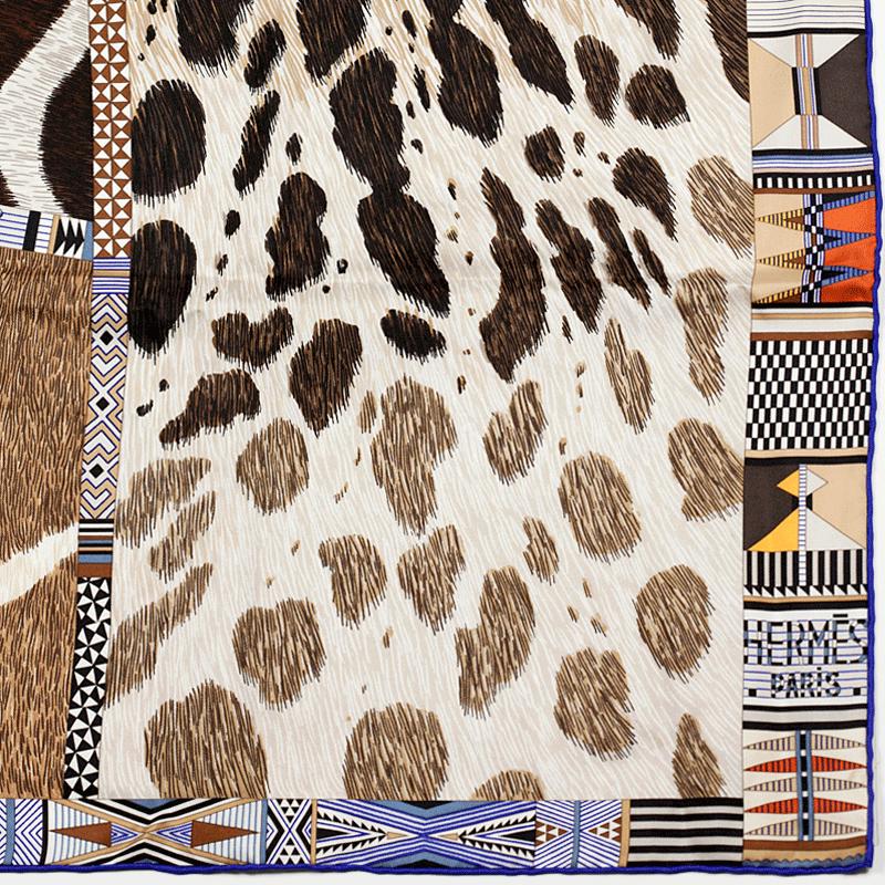 Hermes Scarf "Pelages et Camouflage" by Aline Honore 90cm Silk | Carre Foulard