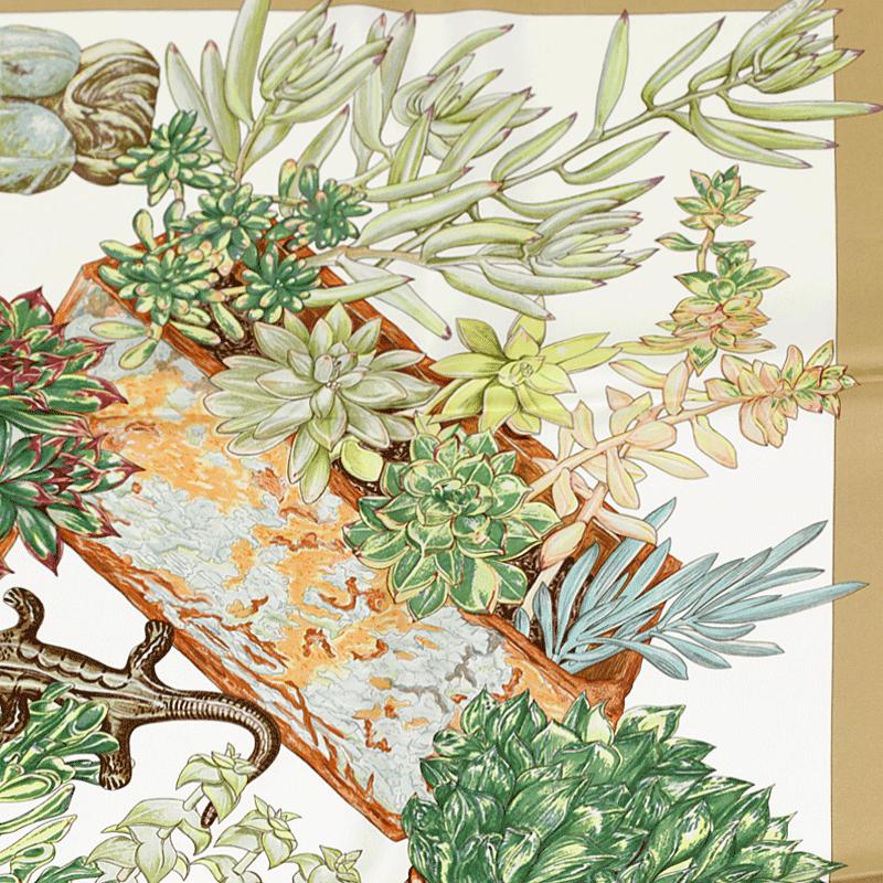 Hermes Scarf "Jardin Secret" by Valerie Dawlat Dumoulin 90cm Silk | Carre Foulard