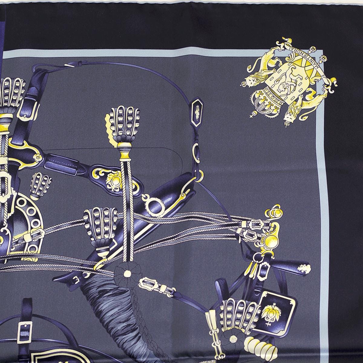 Hermes Scarf "Harnais de Cour en Patch" by Philippe Ledoux 140cm Silk | Carre Foulard