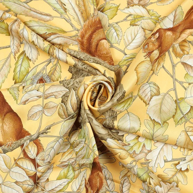 Hermes Scarf "Casse Noisette" by Antoine De Jacquelot Vintage 90cm Silk