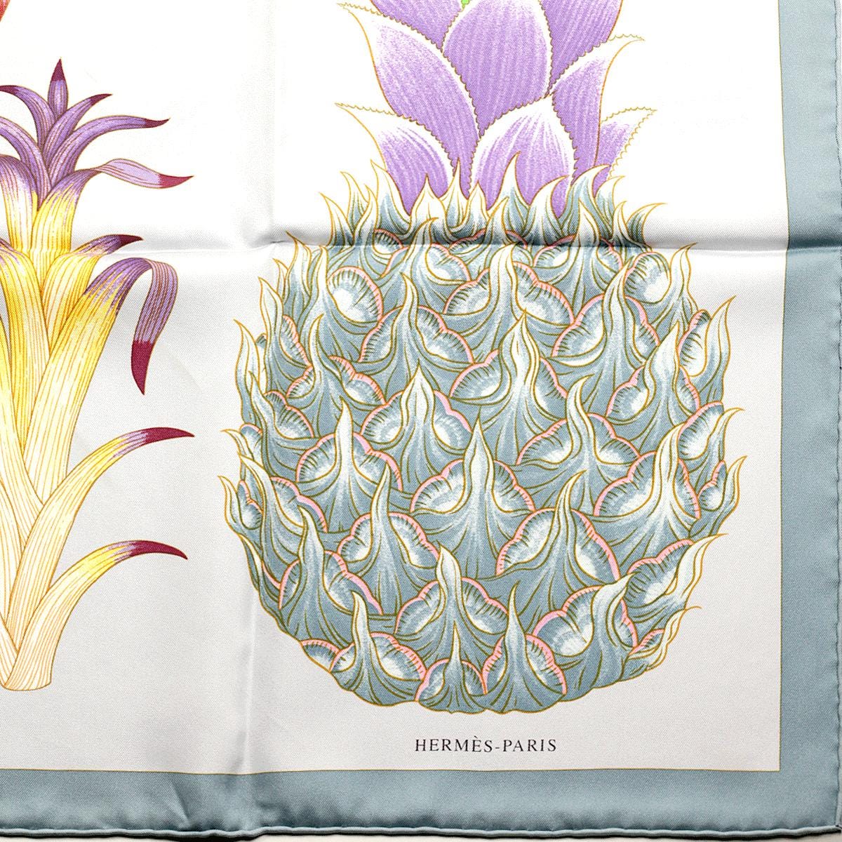 Hermes Scarf "Index Bromeliaceae" by Katie Scott 90cm Silk | Carre Foulard NWT