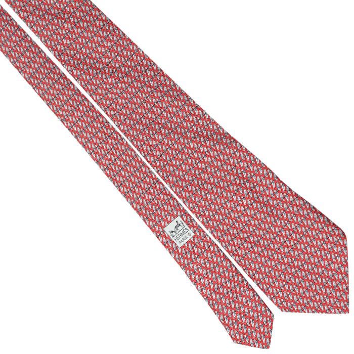 Hermes Men's Silk Tie Bird on a Wire Pattern 5514 | Necktie Cravate