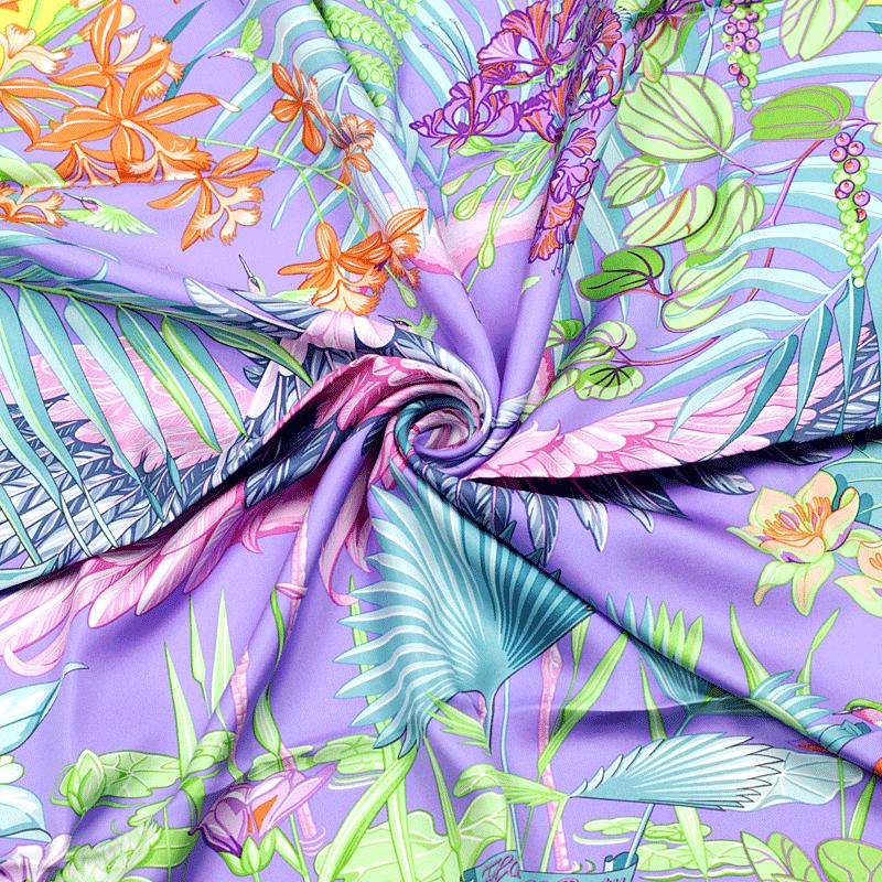 Hermes Scarf "Flamingo Party" by Laurence Bourthoumieux 90cm Silk | Carre Foulard