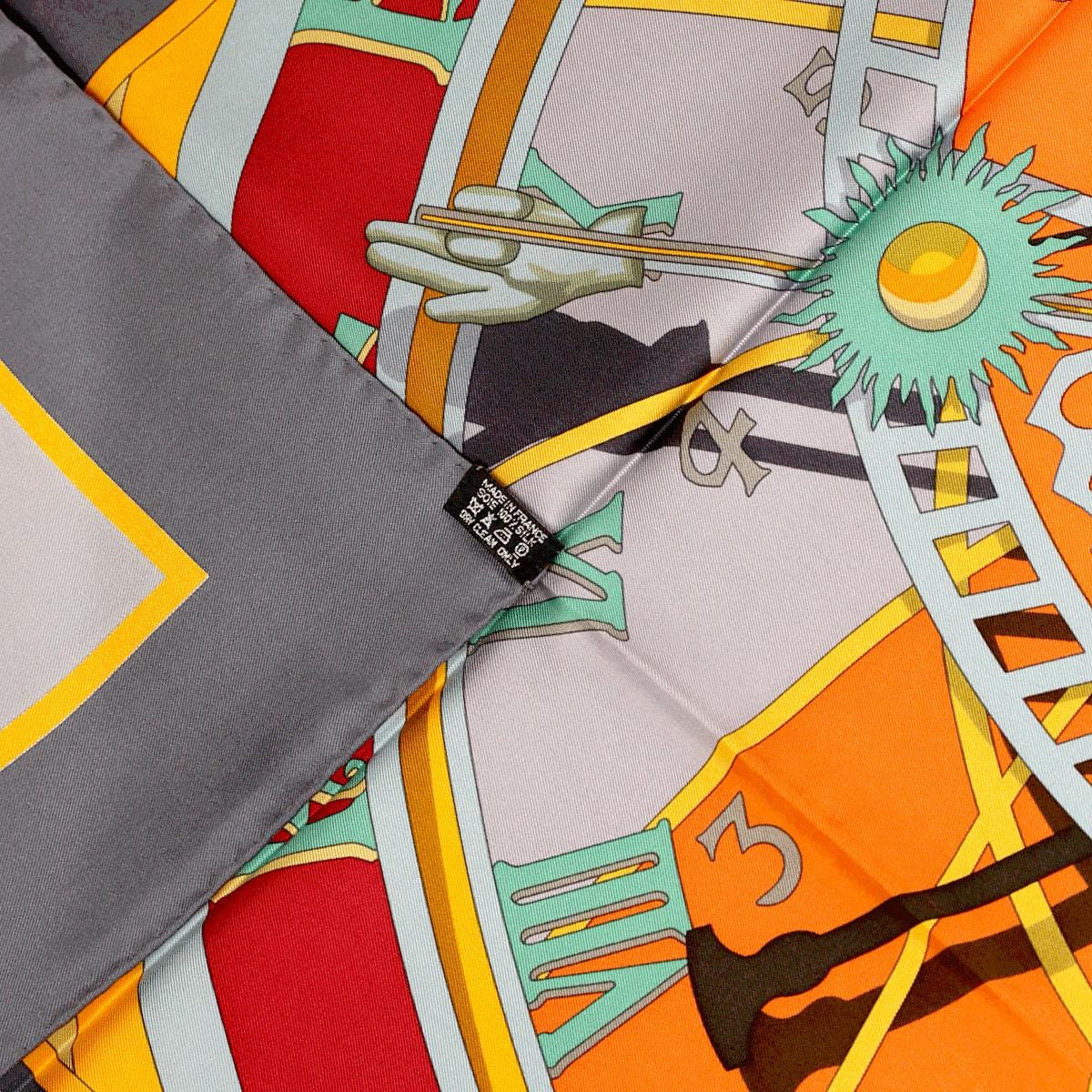 Hermes Scarf "Mecanique du Temps" by Loic Dubigeon 90cm Silk | Carre