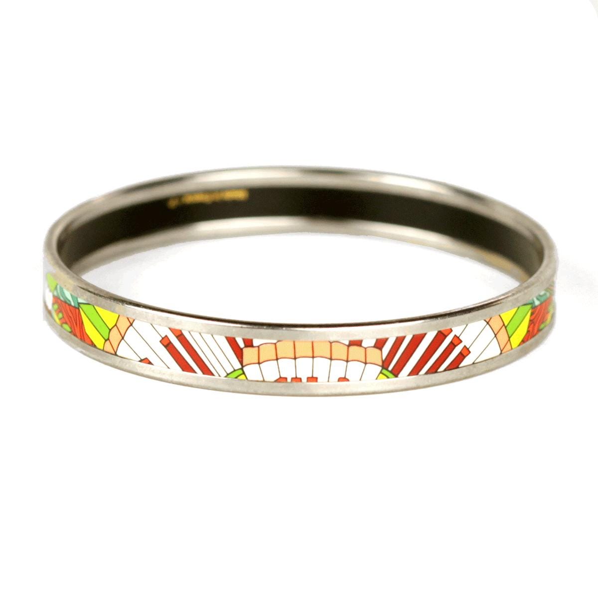 Hermes Bracelet Enamel Palladium Silver 65 Narrow – Exquisite
