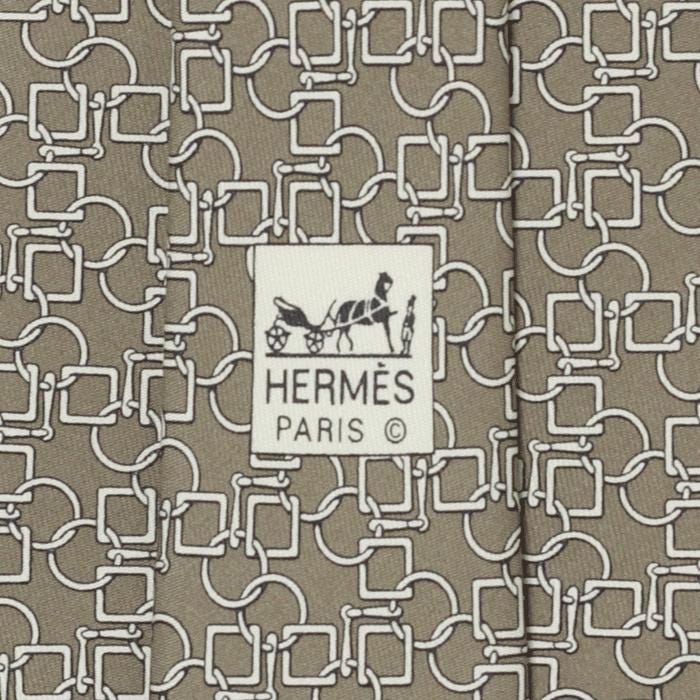 Hermes Men's Silk Tie Equestrian Geometric Pattern 5162 | Necktie Cravate