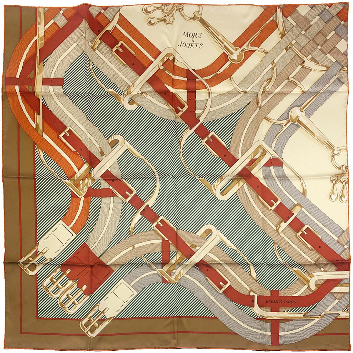 Hermes Scarf "Mors a Jouets" by Henri d'Origny 90cm Silk | Carre Foulard