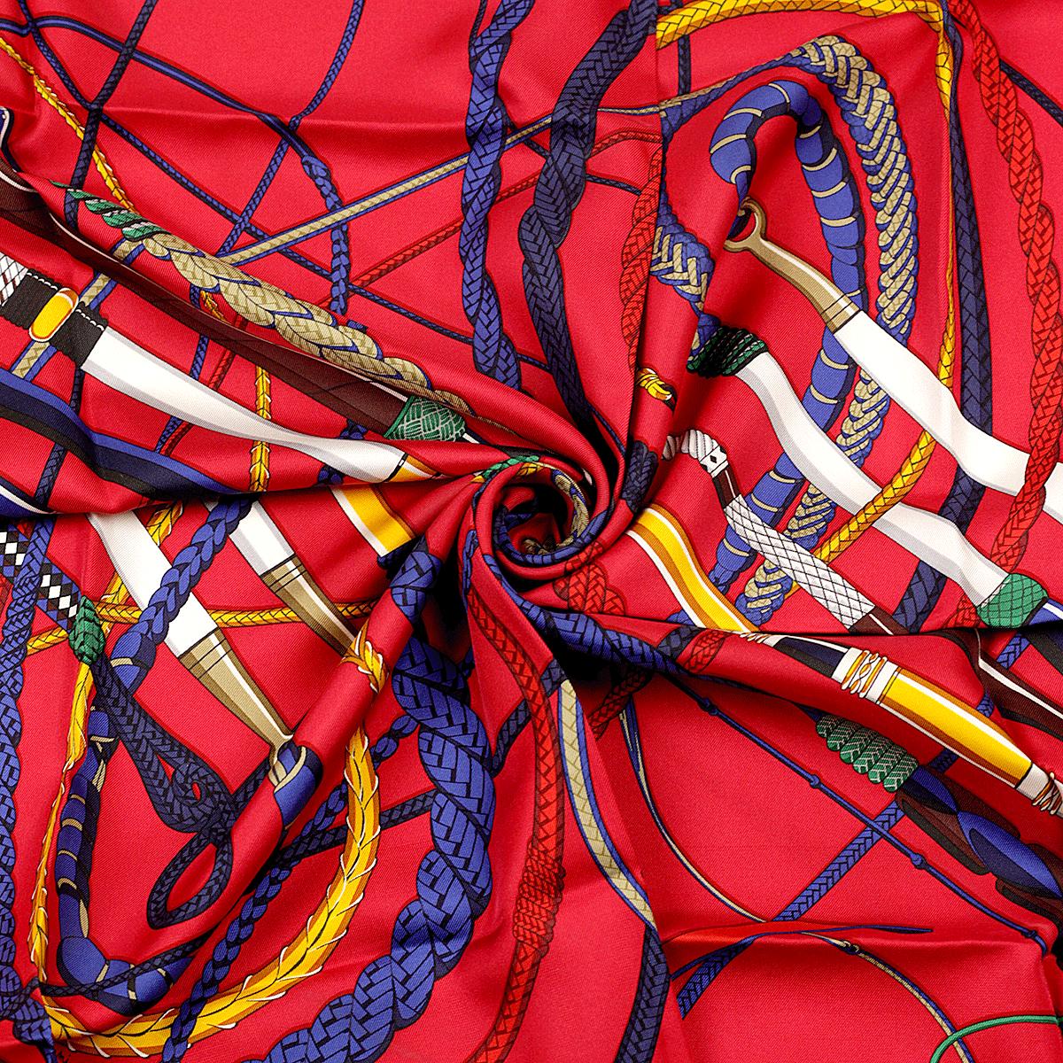 Hermes Scarf "Fouets et Badines" by Virginie Jamin 90cm Silk | Foulard Carre