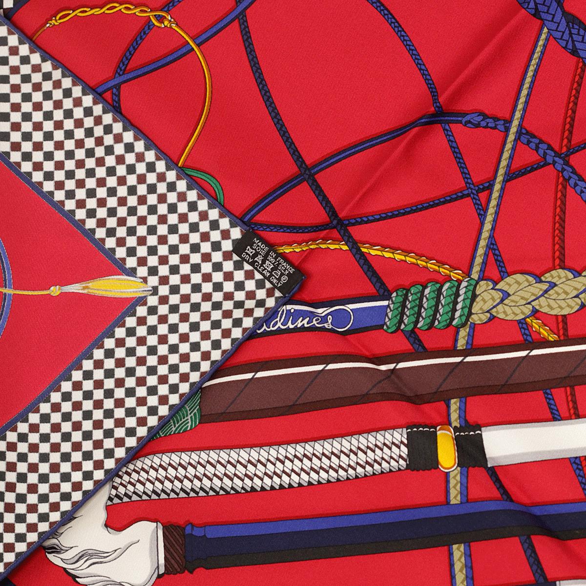 Hermes Scarf "Fouets et Badines" by Virginie Jamin 90cm Silk | Foulard Carre