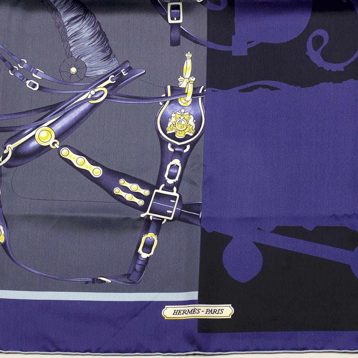 Hermes Scarf "Harnais de Cour en Patch" by Philippe Ledoux 140cm Silk | Carre Foulard