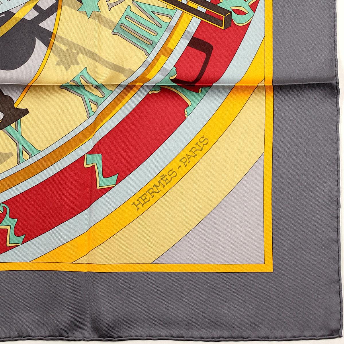 Hermes Scarf "Mecanique du Temps" by Loic Dubigeon 90cm Silk | Carre