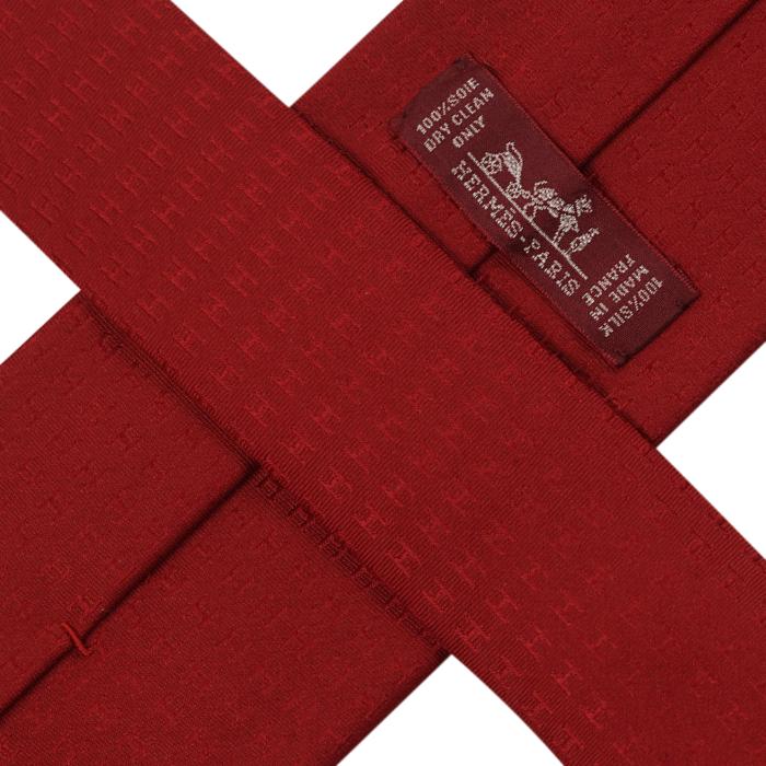 Hermes Men's Silk Tie Faconnee H Jacquard Necktie