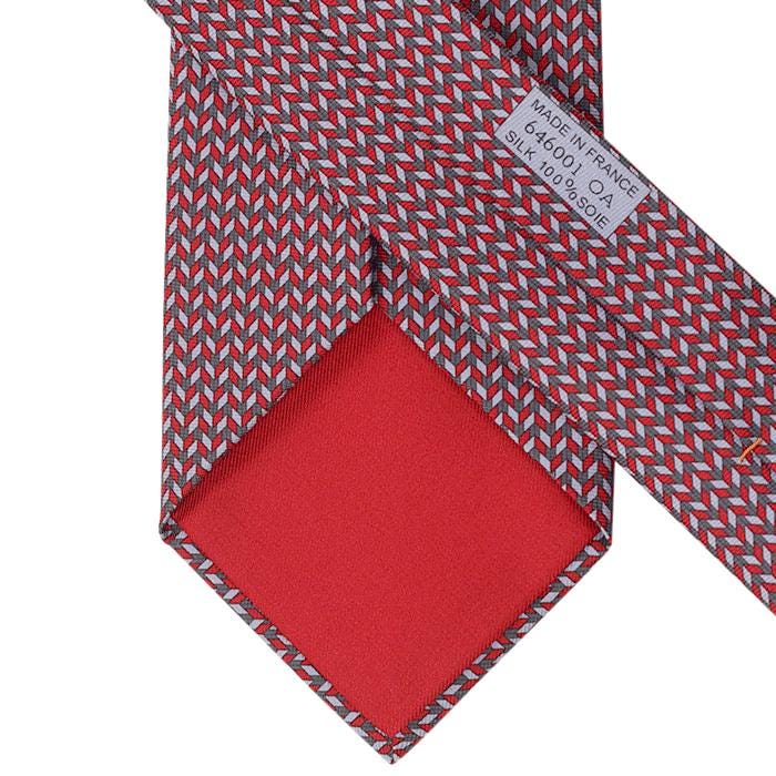 Hermes Men's Silk Tie Geometric Arrows Pattern 646001 | Necktie Cravate