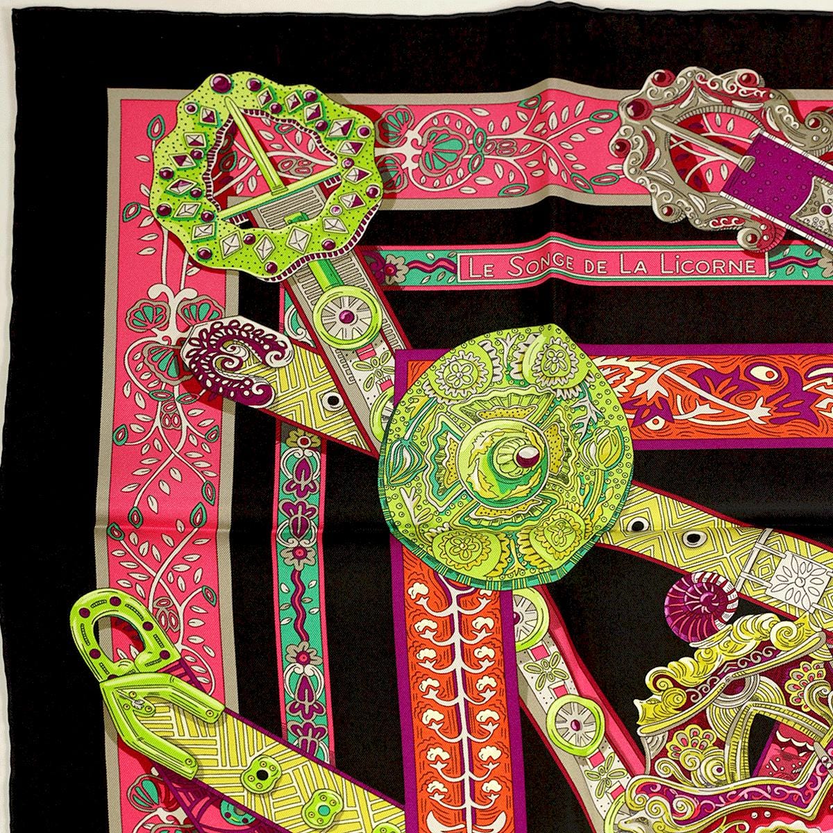 Hermes Scarf "Songe de la Licorne" by Annie Faivre 90cm Silk | Carre Foulard