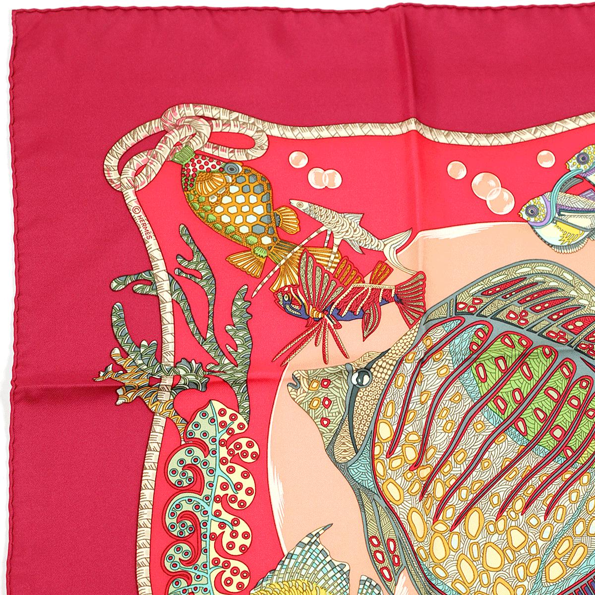 Hermes Scarf "Grands Fonds" by Annie Faivre 90cm Silk | Carre Foulard