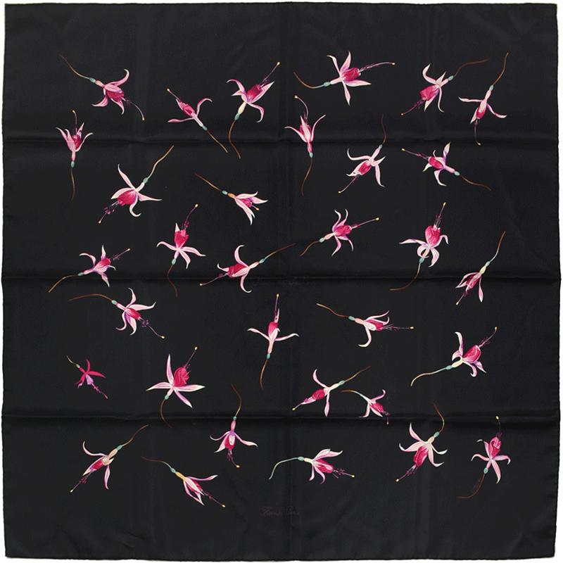 Hermes Scarf "Fleurs de Fuchsia" by Leigh P. Cook 90cm Silk | Carre Foulard