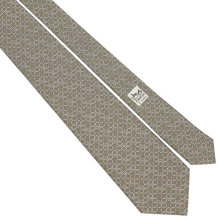 Hermes Men's Silk Tie Equestrian Geometric Pattern 5162 | Necktie Cravate