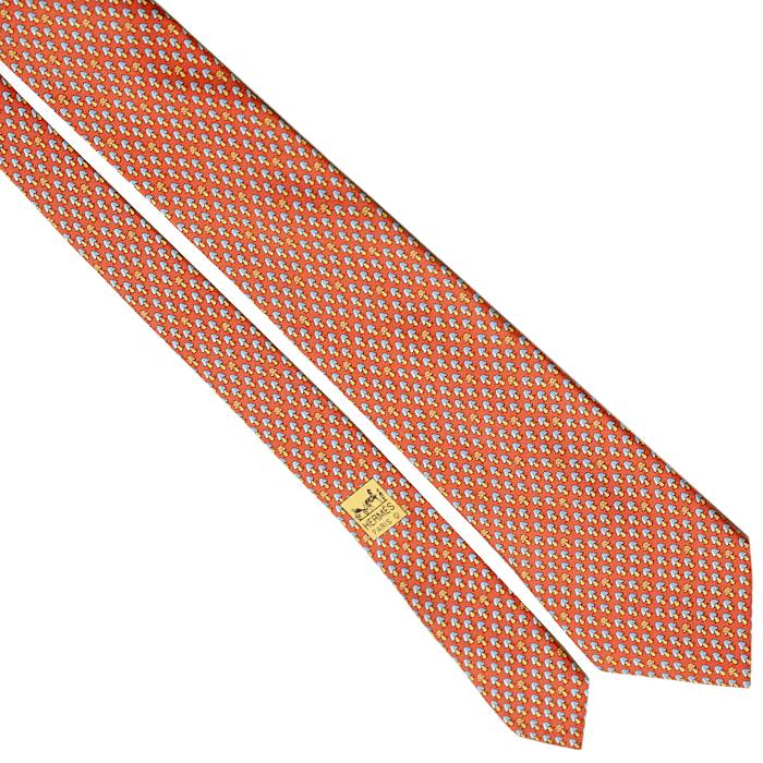 Hermes Men's Silk Tie Mushrooms Pattern 7923 | Necktie Cravate