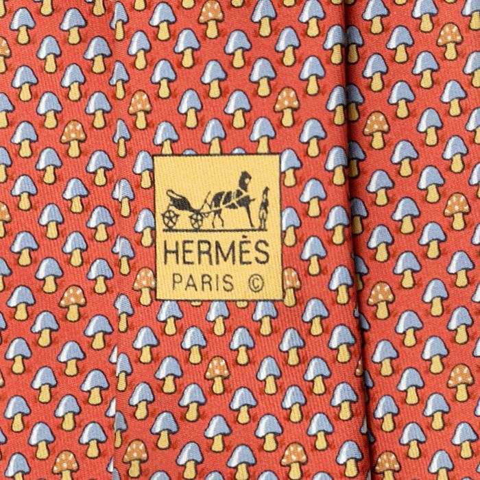 Hermes Men's Silk Tie Mushrooms Pattern 7923 | Necktie Cravate