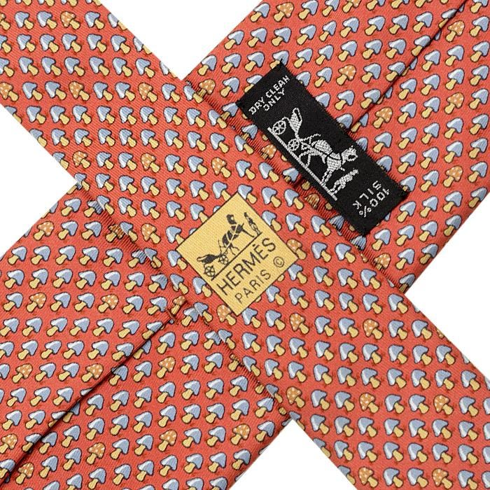 Hermes Men's Silk Tie Mushrooms Pattern 7923 | Necktie Cravate