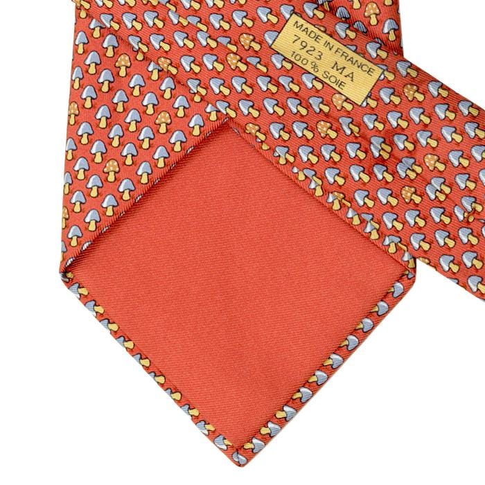 Hermes Men's Silk Tie Mushrooms Pattern 7923 | Necktie Cravate