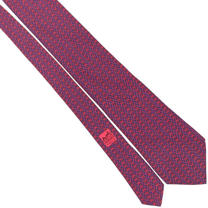 Hermes Men's Silk Tie Geometric Pattern 7874 | Necktie Cravate