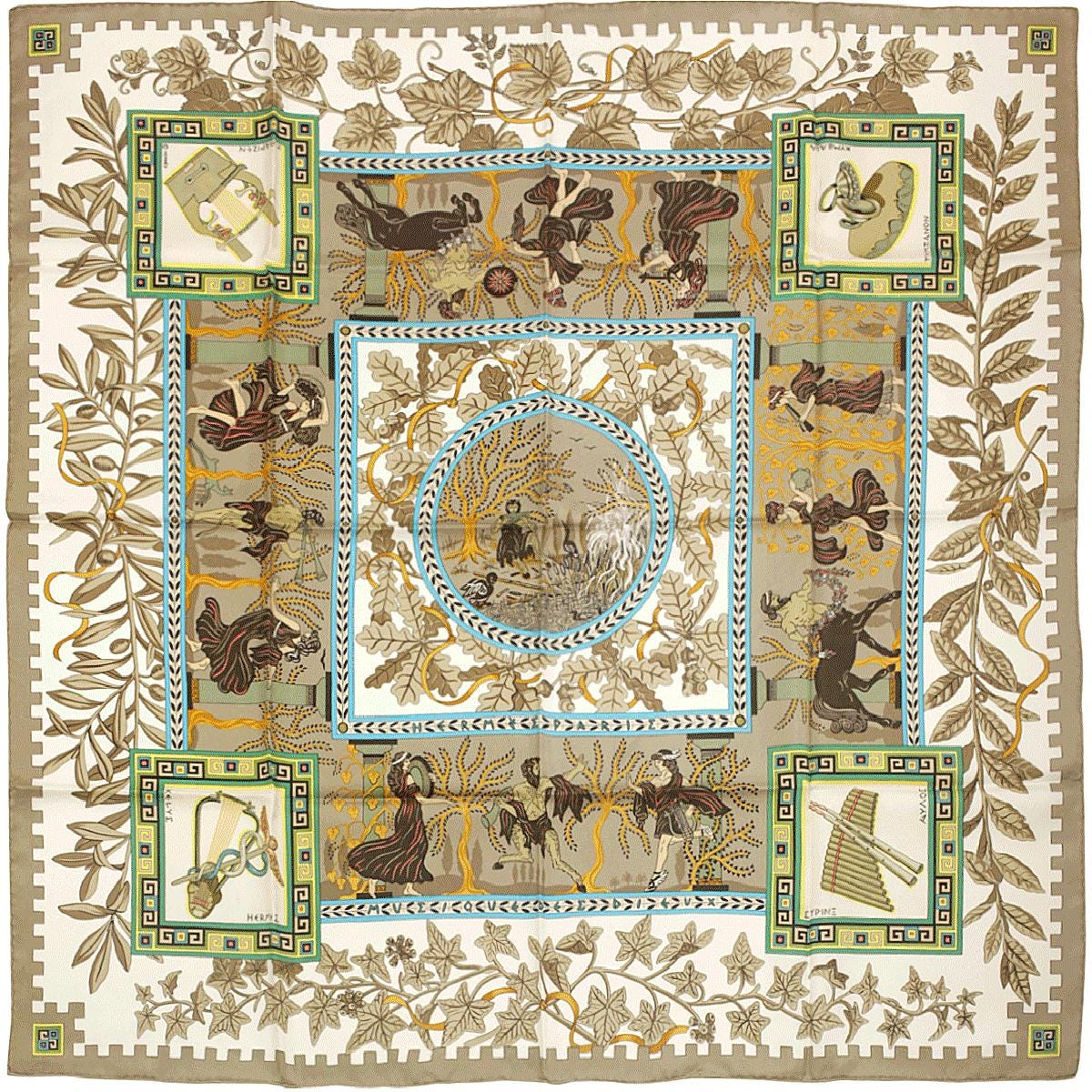 Hermes Scarf "Musique des Dieux" by Claudia Stuhlhofer Mayr 90cm Silk | Carre