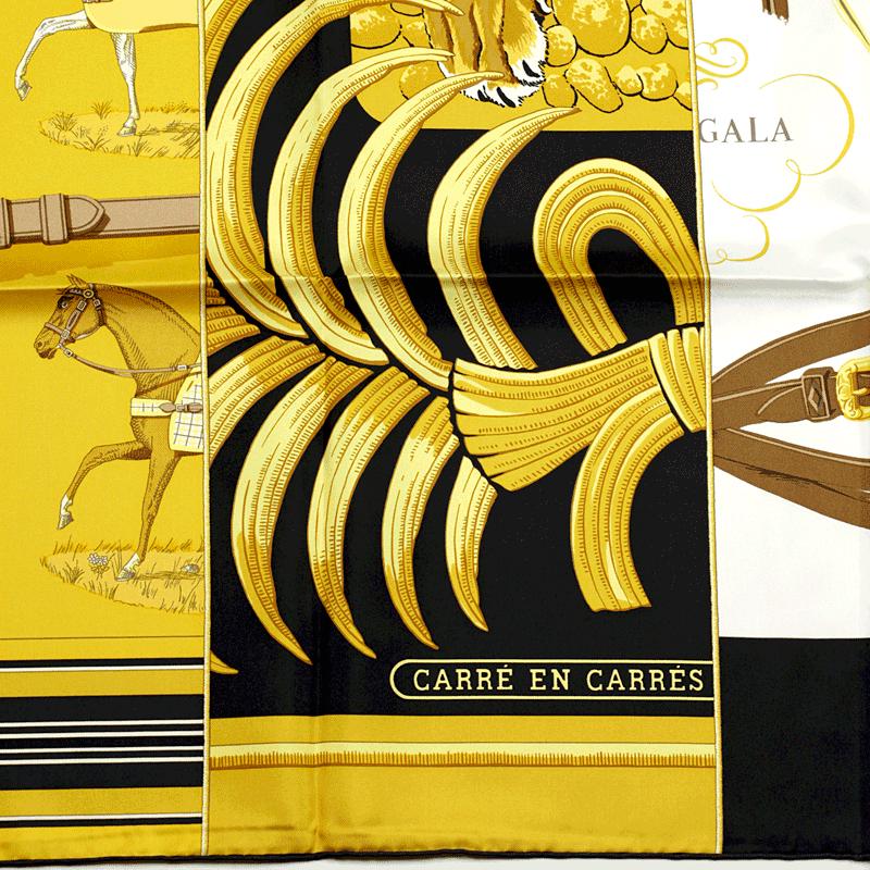 Hermes Scarf "Carre en Carres" by Bali Barret 90cm Silk | Carre Foulard