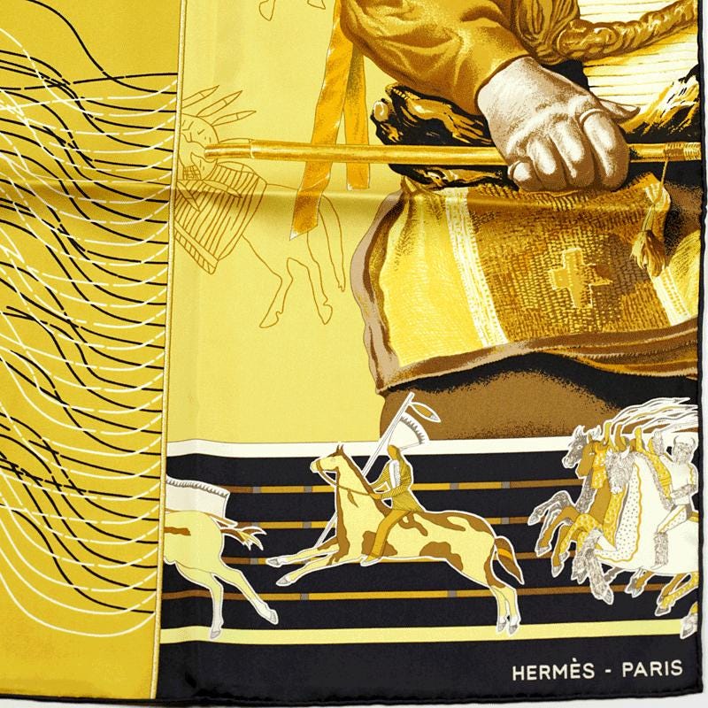 Hermes Scarf "Carre en Carres" by Bali Barret 90cm Silk | Carre Foulard