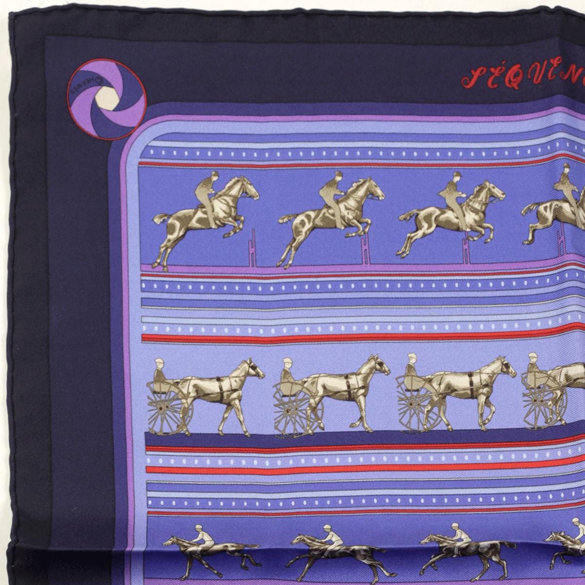 Hermes Scarf 45cm "Sequences" by Caty Latham Silk Gavroche