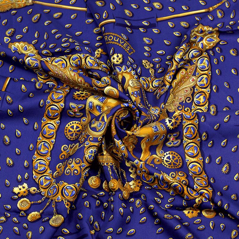 Hermes Scarf "Tresors Retrouves" by Annie Faivre 90cm Silk | Carre Foulard